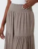 Shirring Waist Tiered Maxi Skirt sold by Blue Vanilla