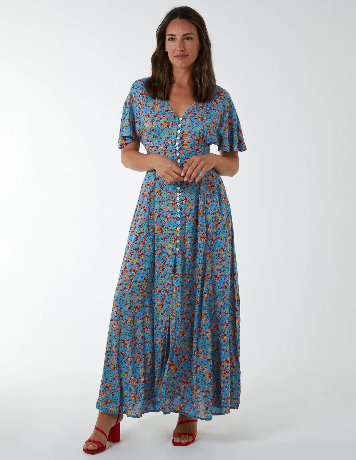 Button Through Maxi Dress sold by Blue Vanilla