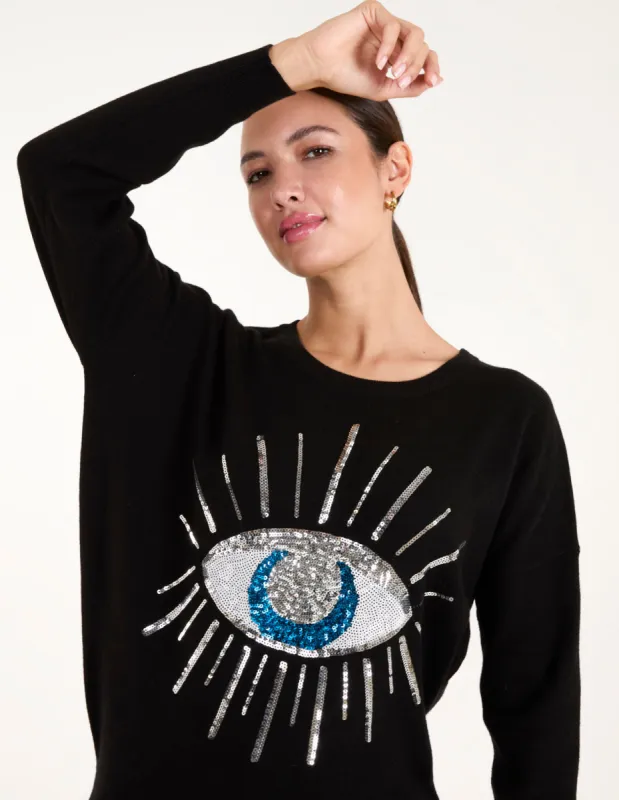 Evil Eye Sequin Jumper sold by Blue Vanilla