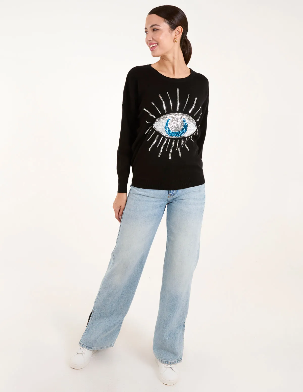 Evil Eye Sequin Jumper sold by Blue Vanilla product image thumbnail 3