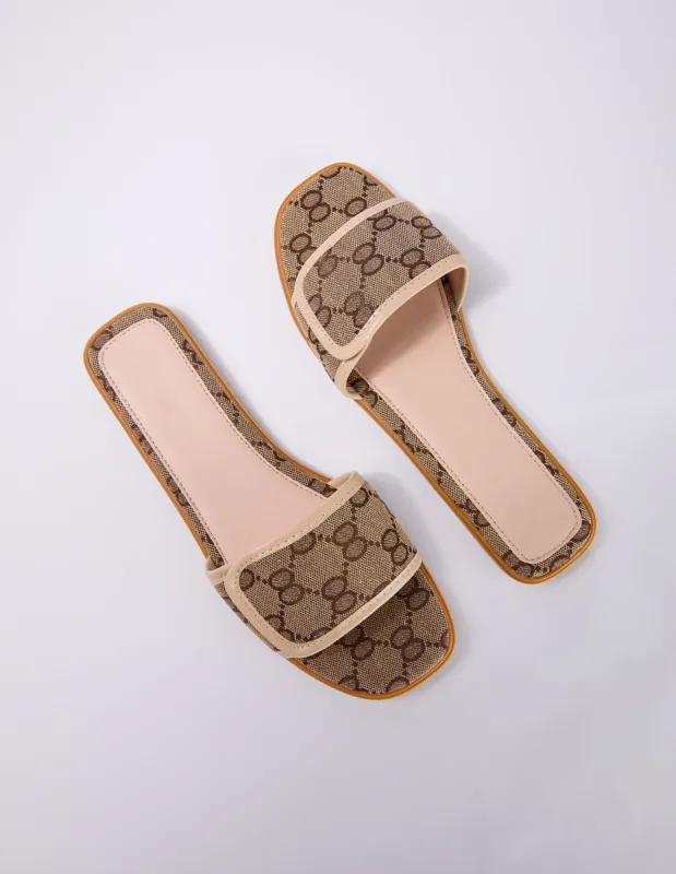 Woven Print Front Strap Sandal sold by Blue Vanilla