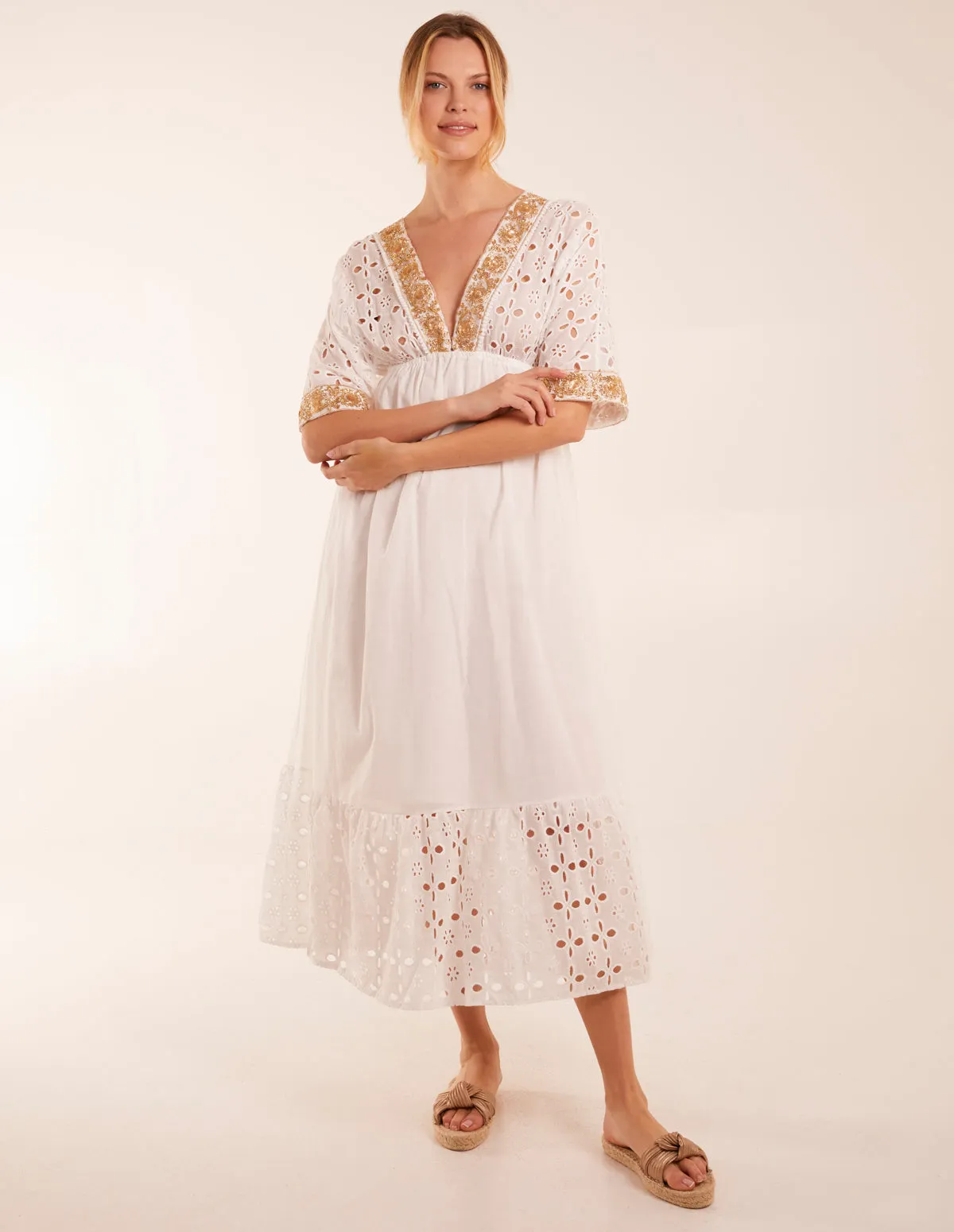 V-Neck Short Sleeve Dress sold by Blue Vanilla product image thumbnail 3