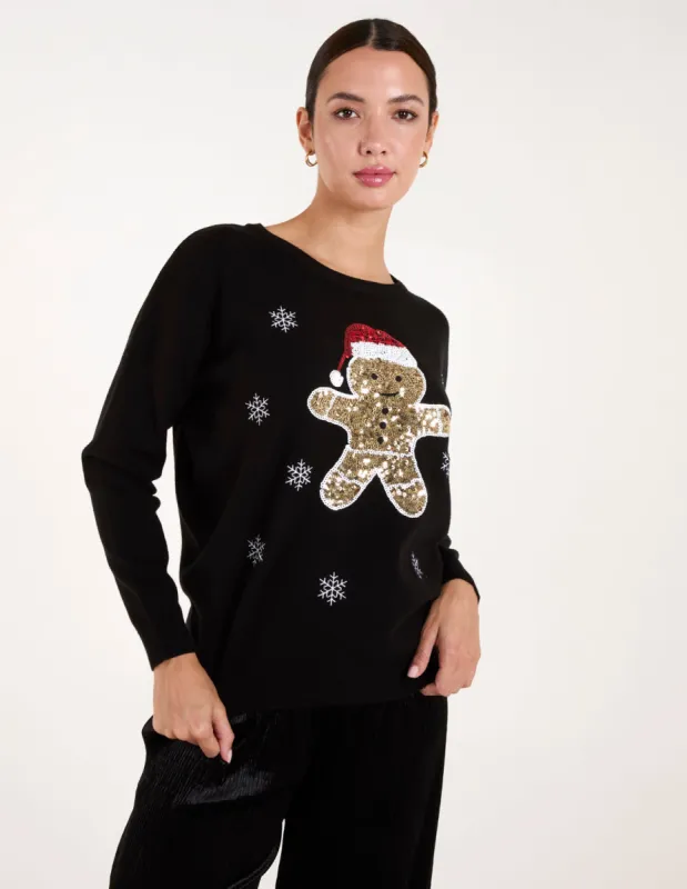 Gingerbread Man Christmas Jumper sold by Blue Vanilla