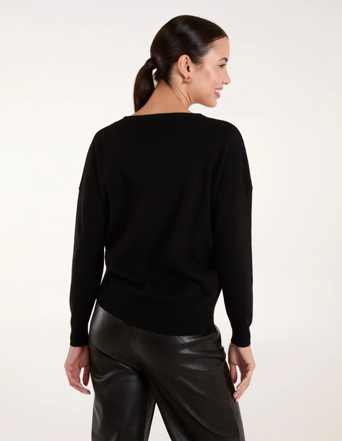 Christmas Leopard Bow Sequin Jumper sold by Blue Vanilla product image thumbnail 4