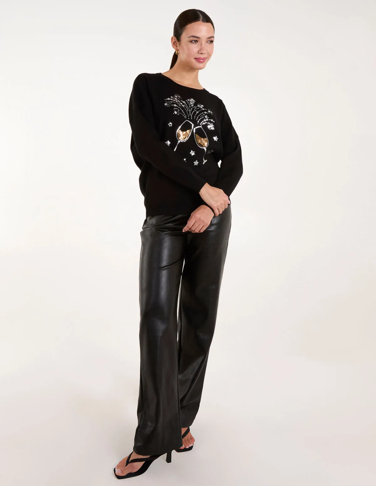 Champagne Glass Christmas Jumper sold by Blue Vanilla product image thumbnail 3