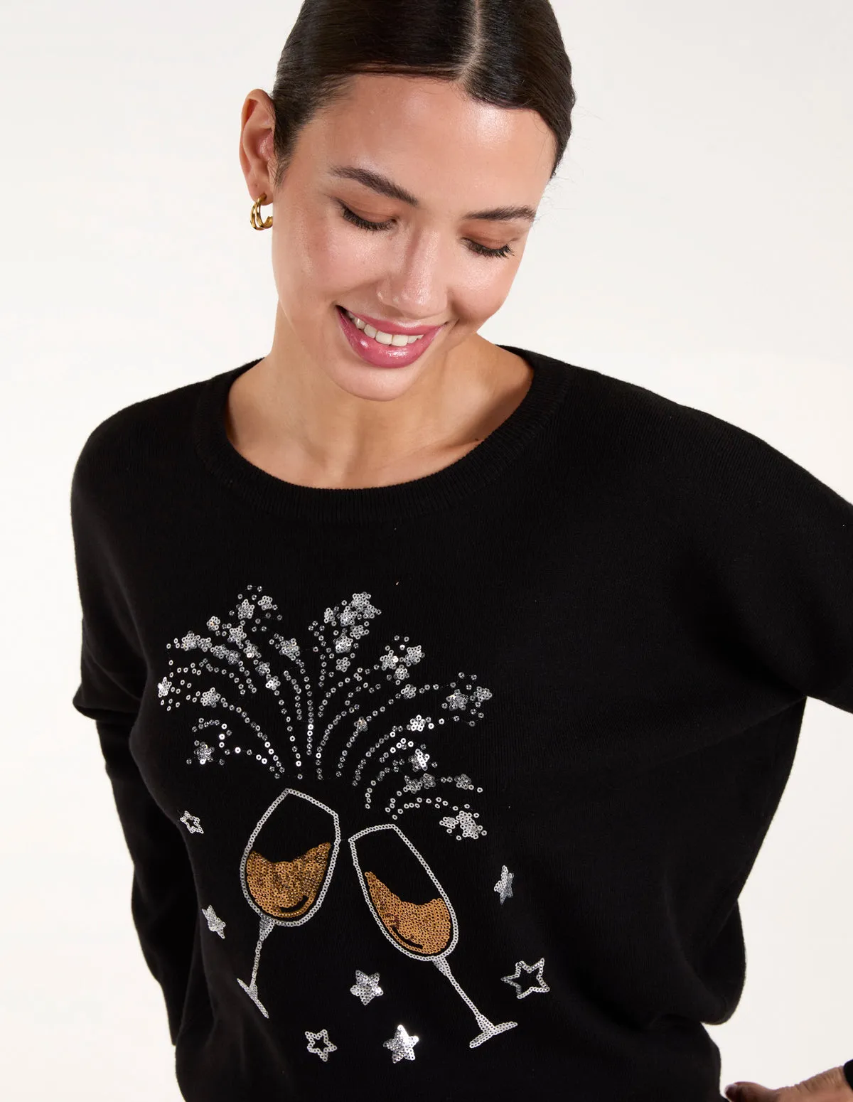 Champagne Glass Christmas Jumper sold by Blue Vanilla product image thumbnail 2