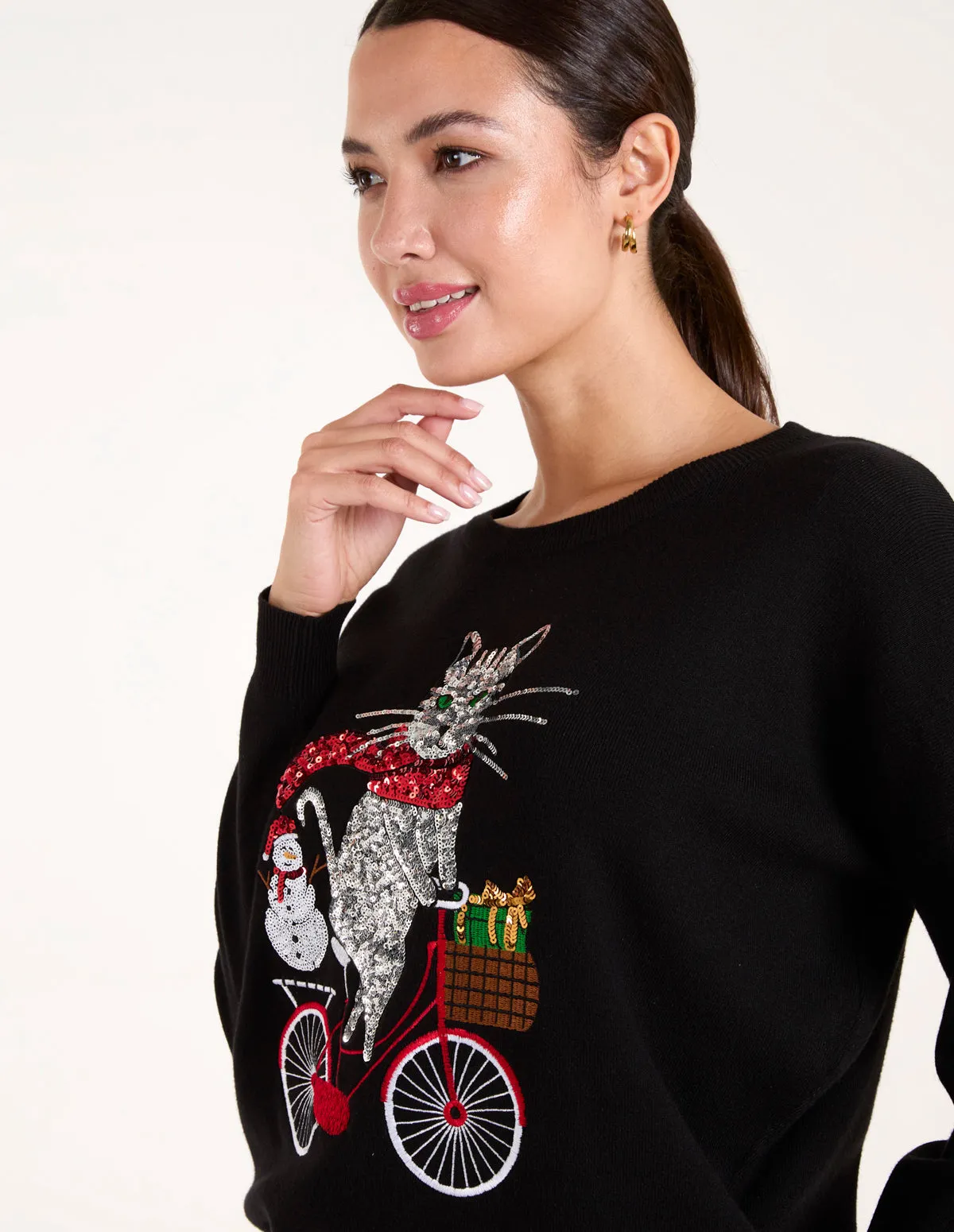Novelty Cat Christmas Jumper sold by Blue Vanilla product image thumbnail 3