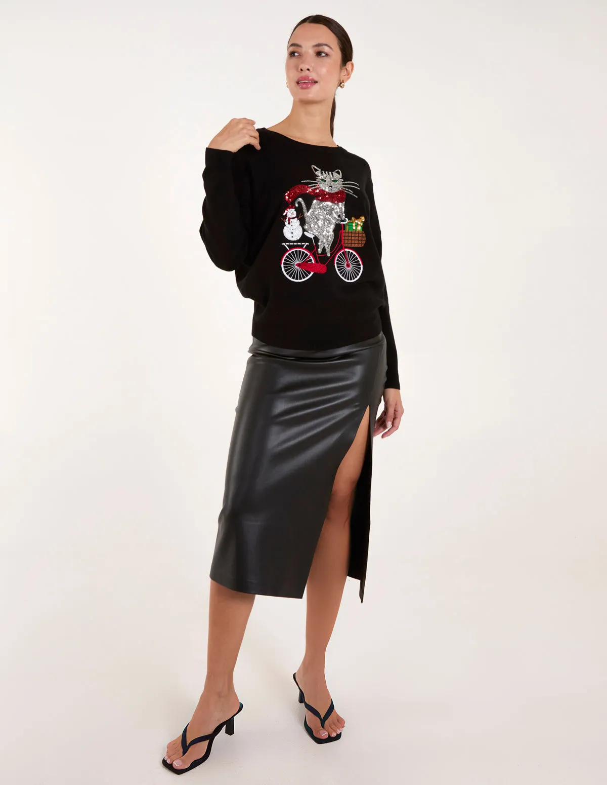 Novelty Cat Christmas Jumper sold by Blue Vanilla product image thumbnail 2