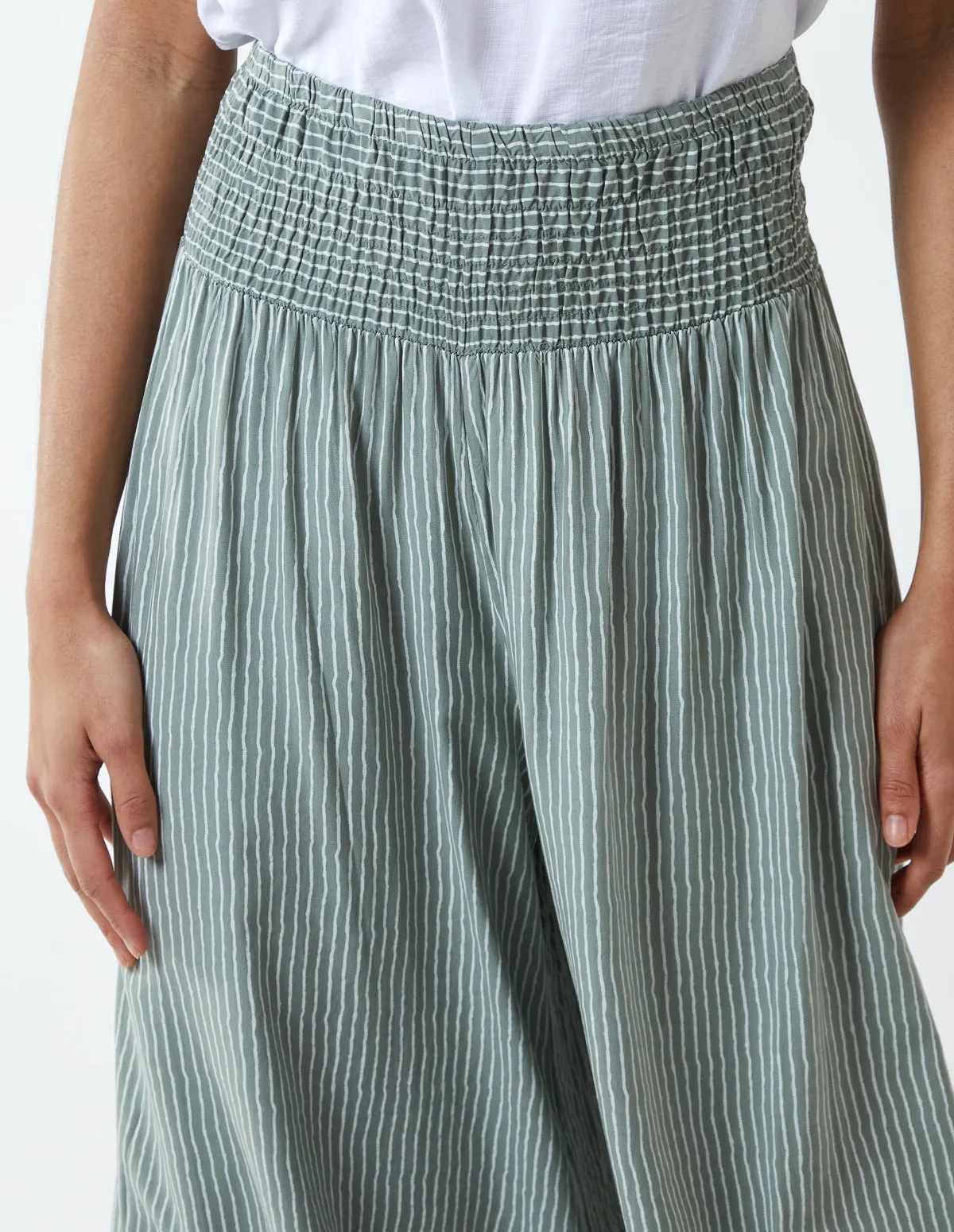 Pin Stripe Wide Leg Trousers sold by Blue Vanilla product image thumbnail 4