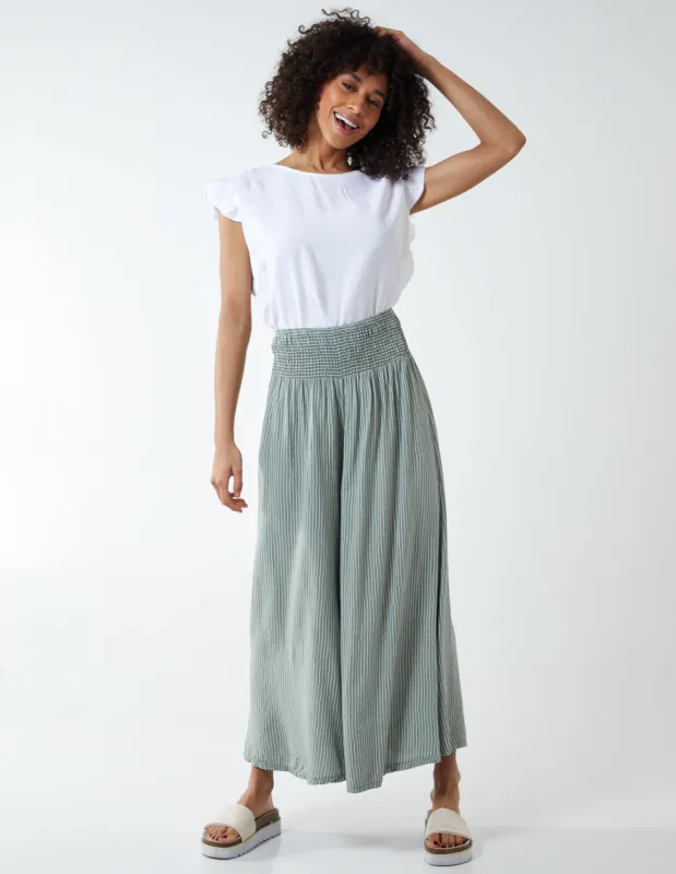 Pin Stripe Wide Leg Trousers sold by Blue Vanilla