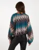 Chevron V Neck Blouse sold by Blue Vanilla