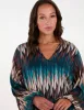 Chevron V Neck Blouse sold by Blue Vanilla