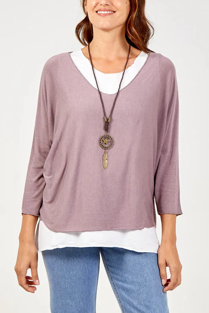 2 in 1 Batwing Top sold by Blue Vanilla