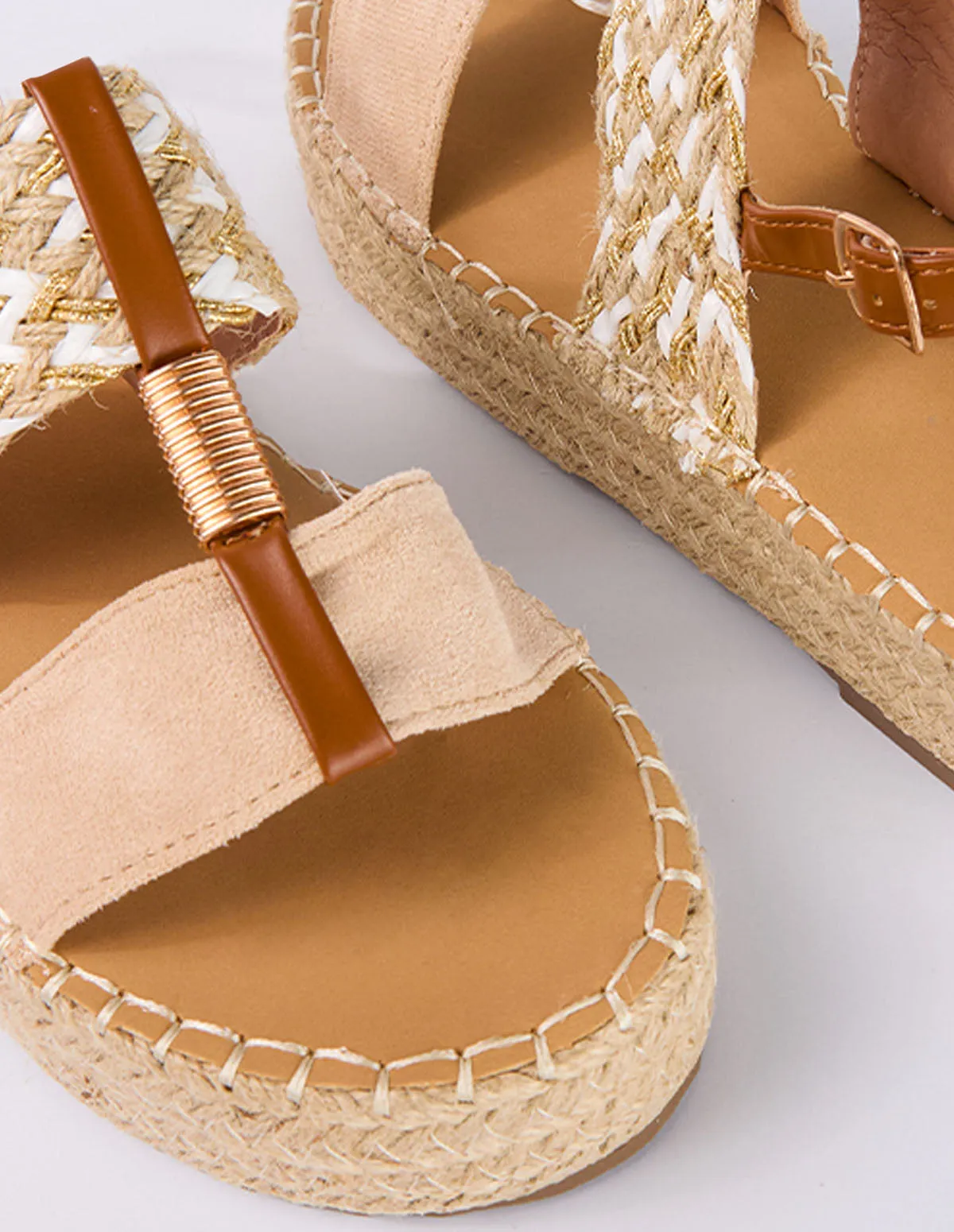 Cross Hatch Woven Platform Sandals sold by Blue Vanilla product image thumbnail 4