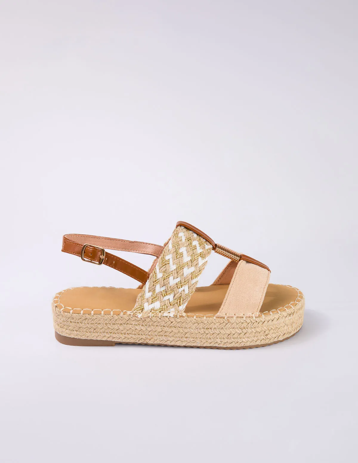 Cross Hatch Woven Platform Sandals sold by Blue Vanilla product image thumbnail 3