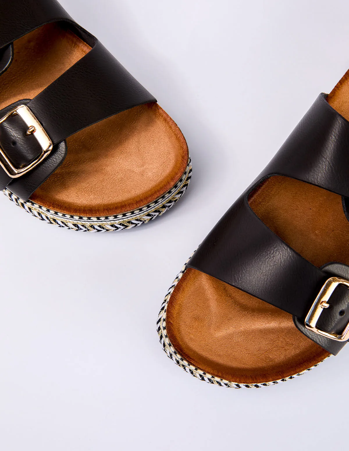 Contrast Woven Base Buckle Sandals sold by Blue Vanilla product image thumbnail 3