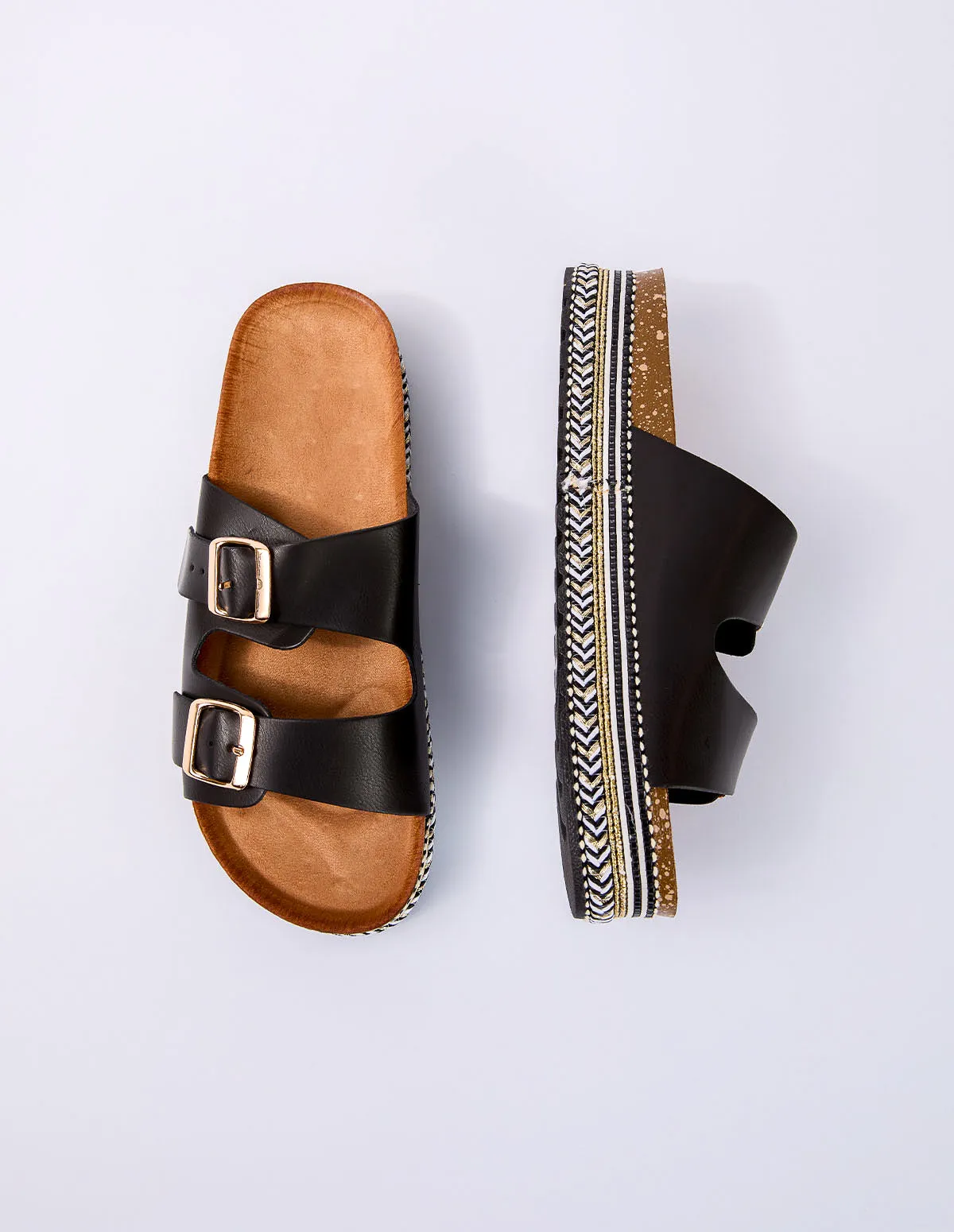 Contrast Woven Base Buckle Sandals sold by Blue Vanilla product image thumbnail 2
