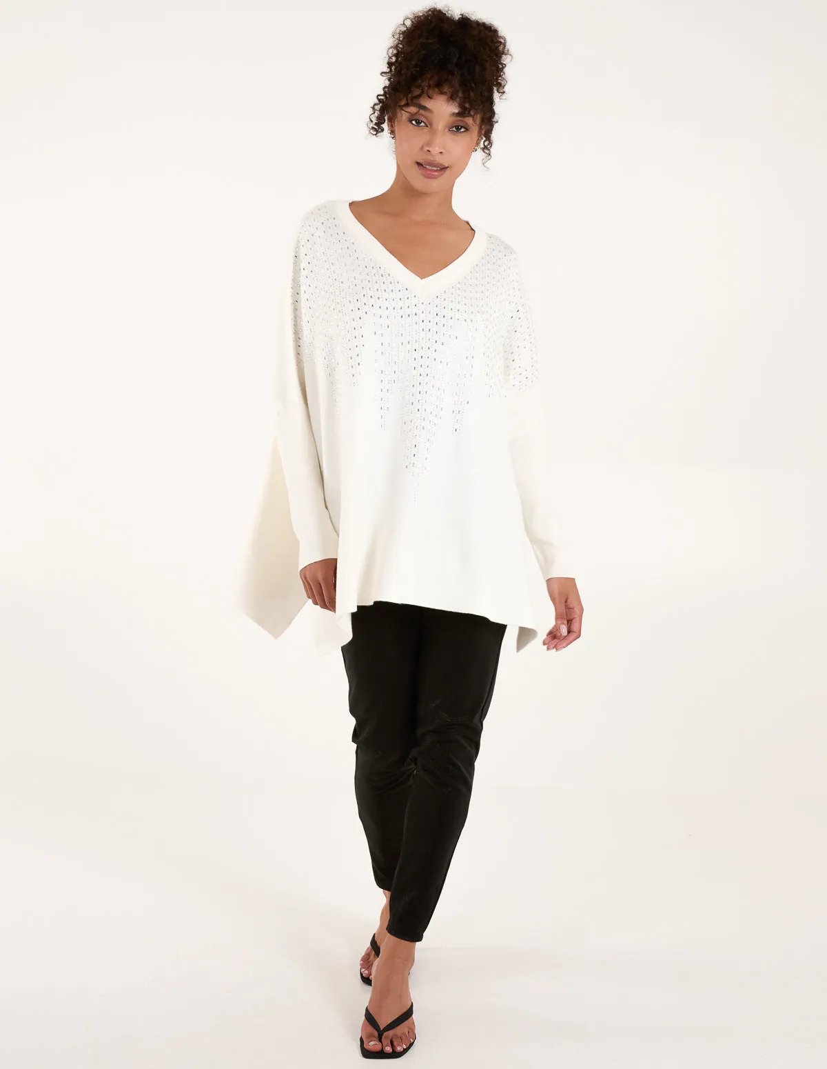 Diamante V Neck Jumper sold by Blue Vanilla product image thumbnail 2