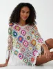 Crochet Fringe Poncho sold by Blue Vanilla