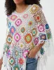 Crochet Fringe Poncho sold by Blue Vanilla