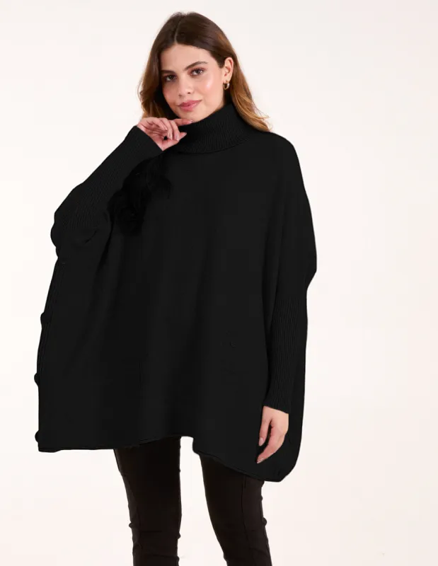 Roll Neck Button Mini Pocket Jumper sold by Blue Vanilla