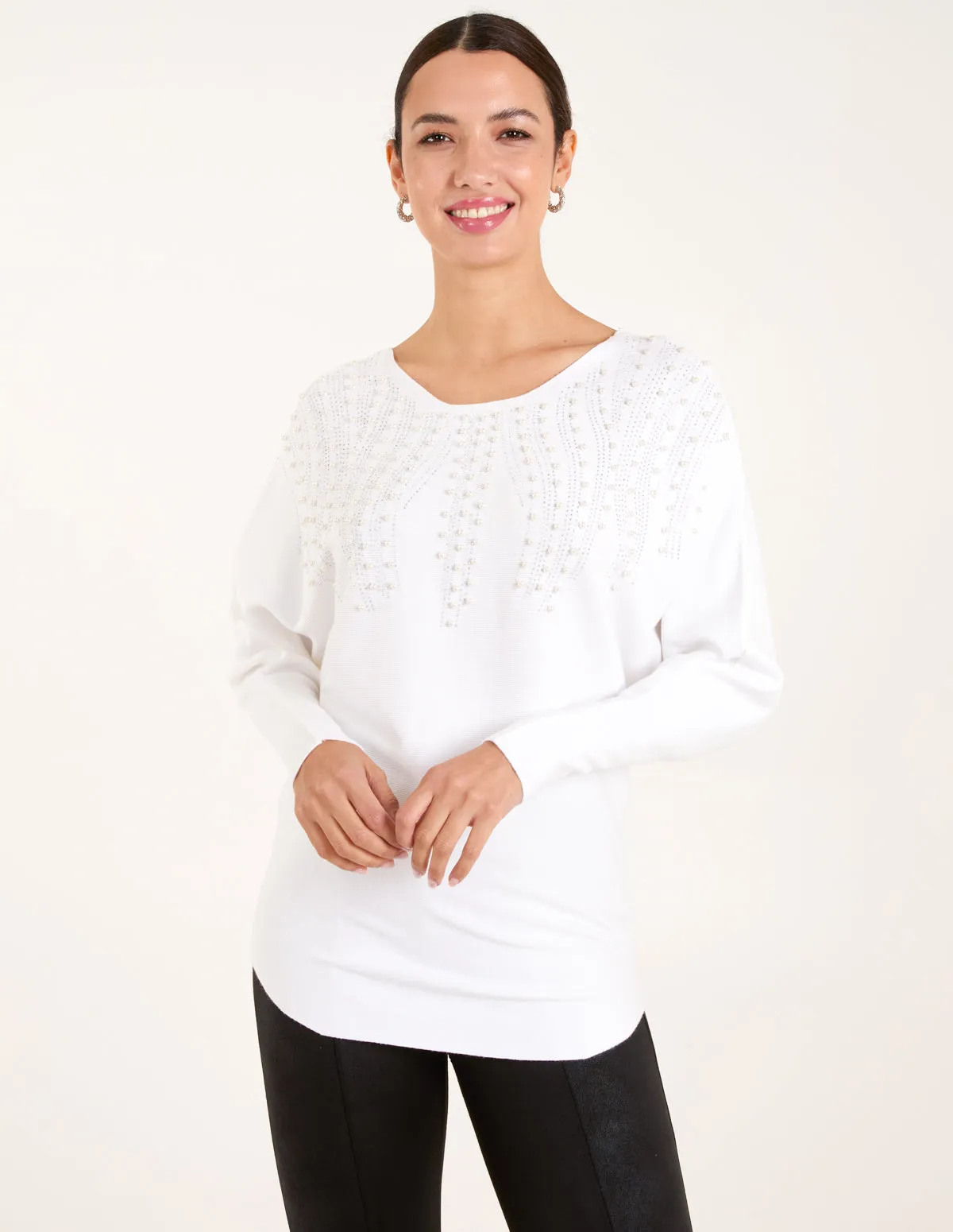 Embellished Pearl Knitted Jumper sold by Blue Vanilla