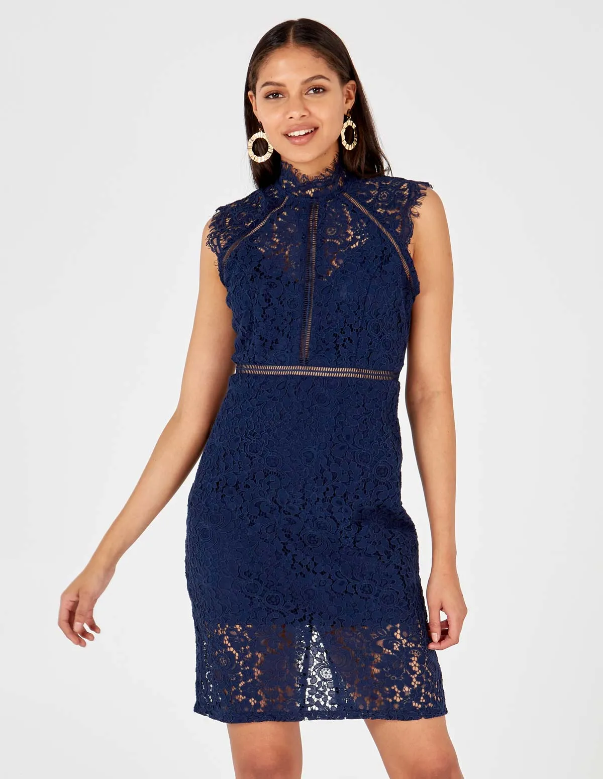 Navy Lace Dress sold by Blue Vanilla