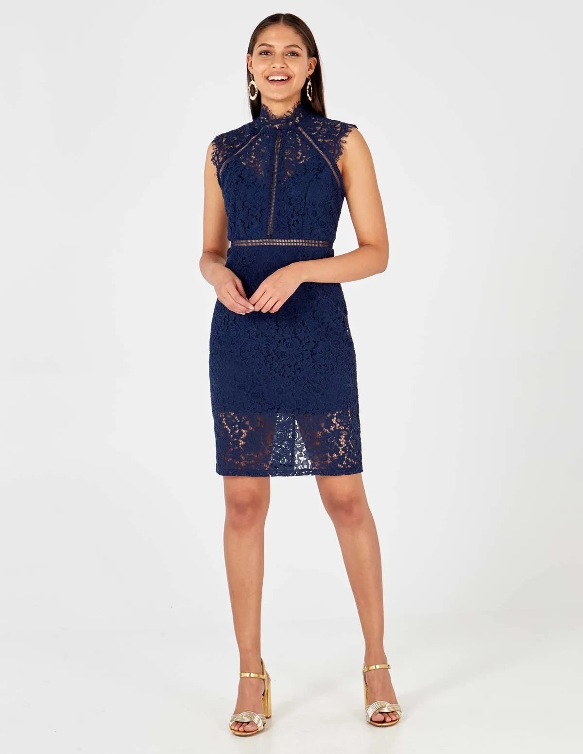 Navy Lace Dress sold by Blue Vanilla product image thumbnail 2