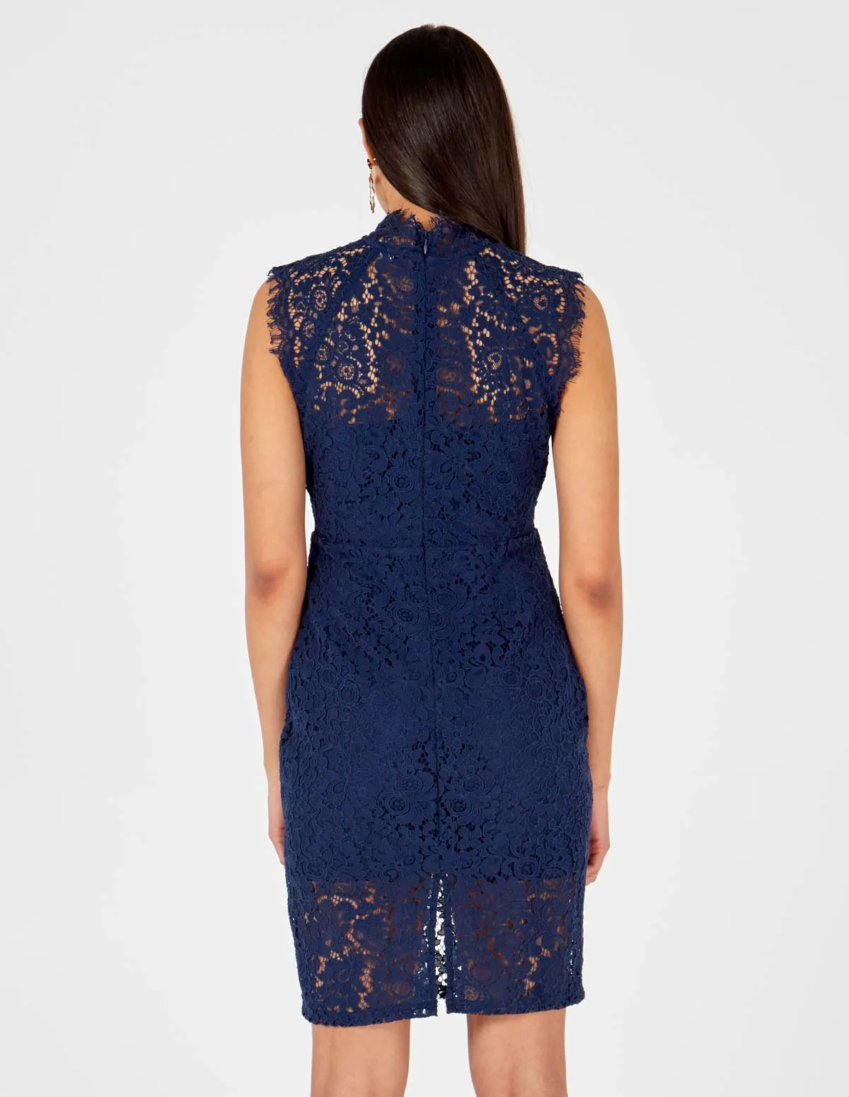 Navy Lace Dress sold by Blue Vanilla product image thumbnail 4