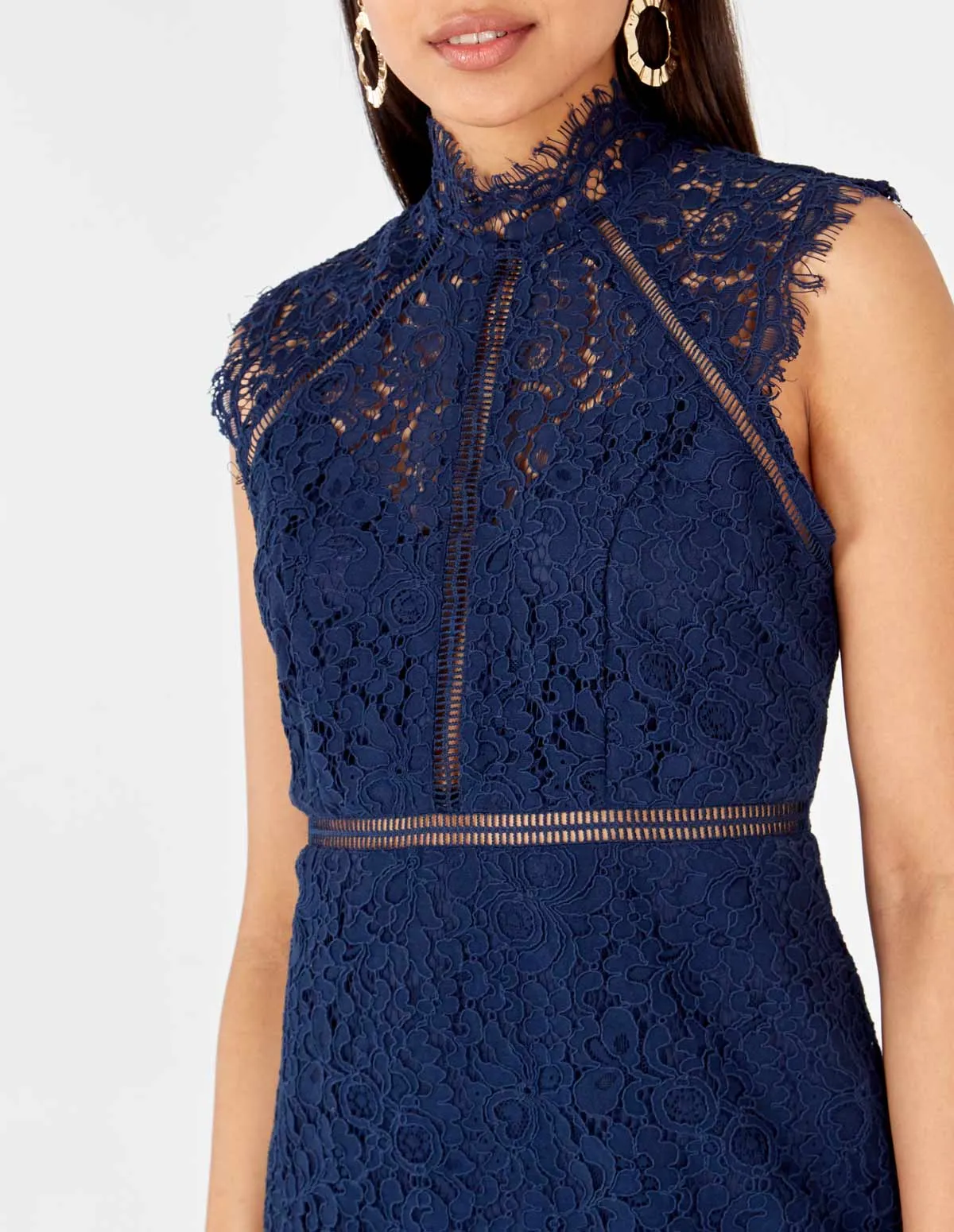 Navy Lace Dress sold by Blue Vanilla product image thumbnail 3