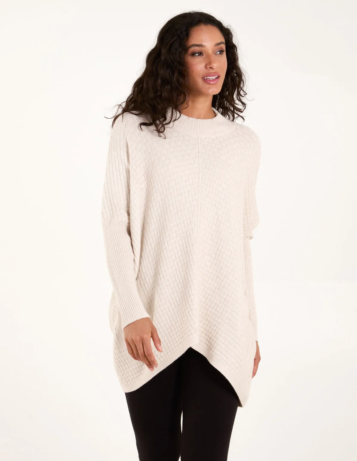 Basket Weave High Neck Jumper sold by Blue Vanilla