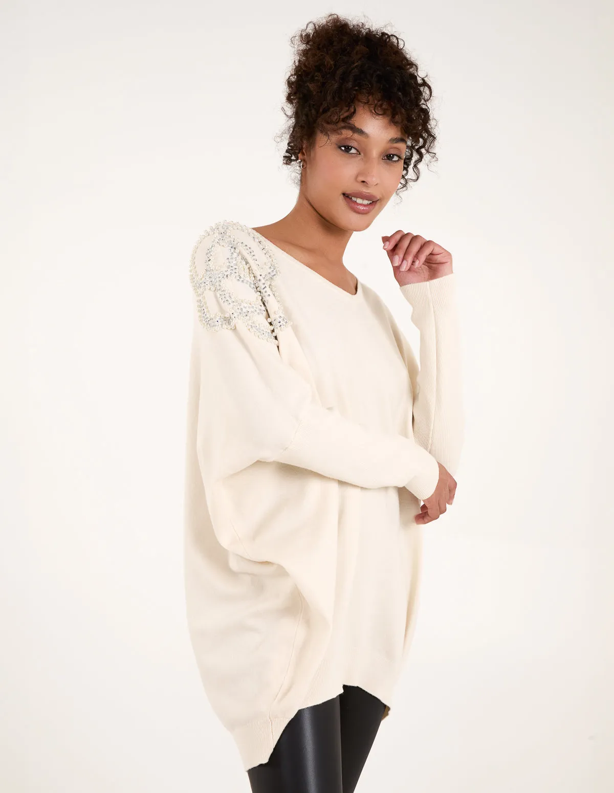 Diamante Flower Jumper sold by Blue Vanilla