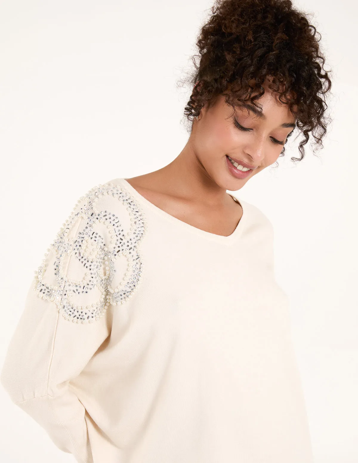 Diamante Flower Jumper sold by Blue Vanilla product image thumbnail 2