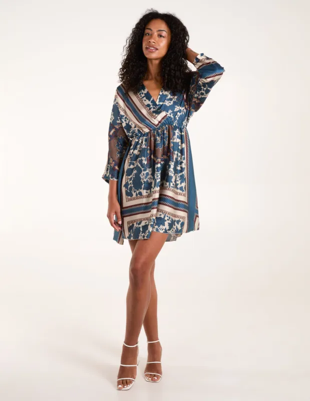 Scarf Print Batwing Crossover Dress sold by Blue Vanilla