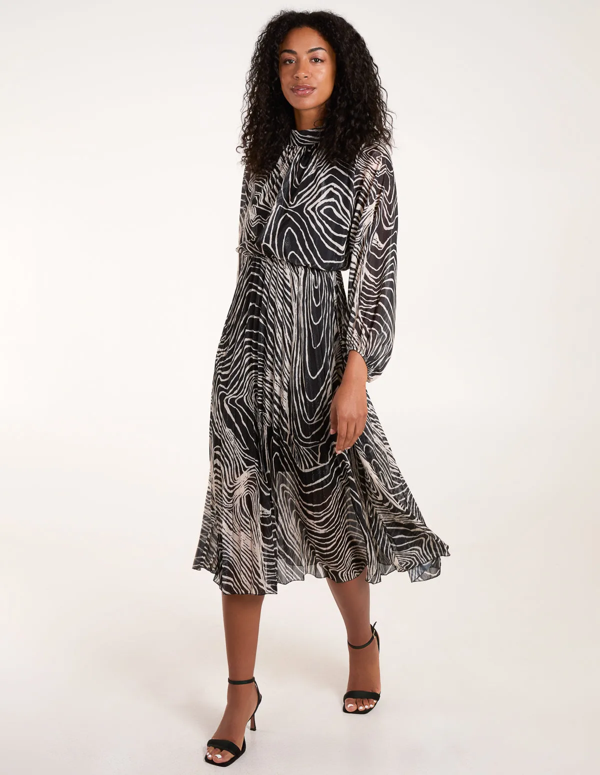 High Neck Pleated Dress sold by Blue Vanilla