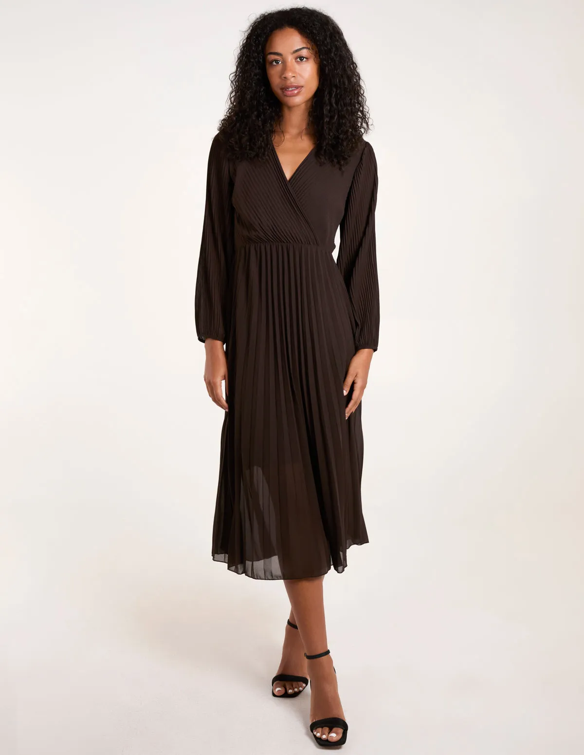 Wrap Front Pleated Maxi Dress sold by Blue Vanilla