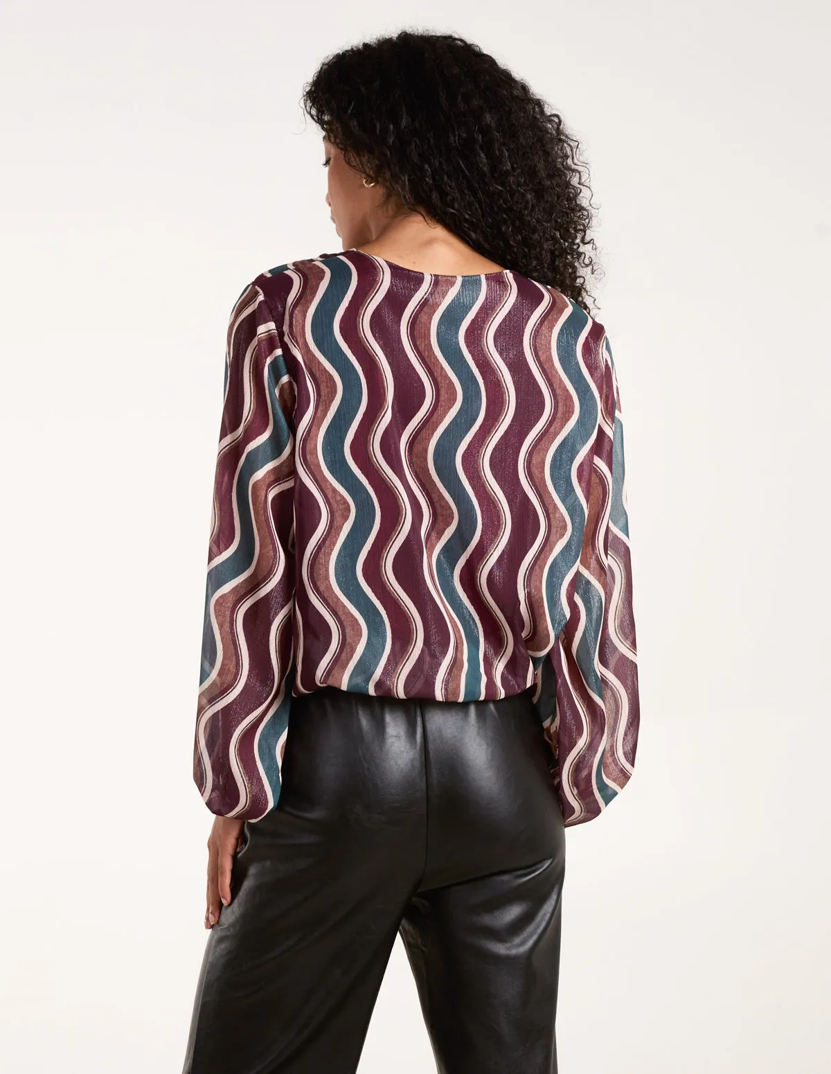 V Neck Bubble Top sold by Blue Vanilla product image thumbnail 4