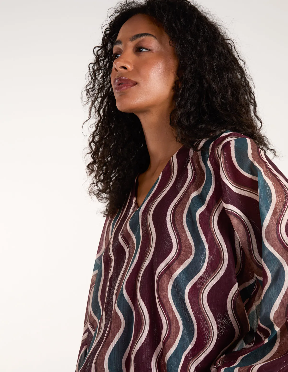 V Neck Bubble Top sold by Blue Vanilla product image thumbnail 3