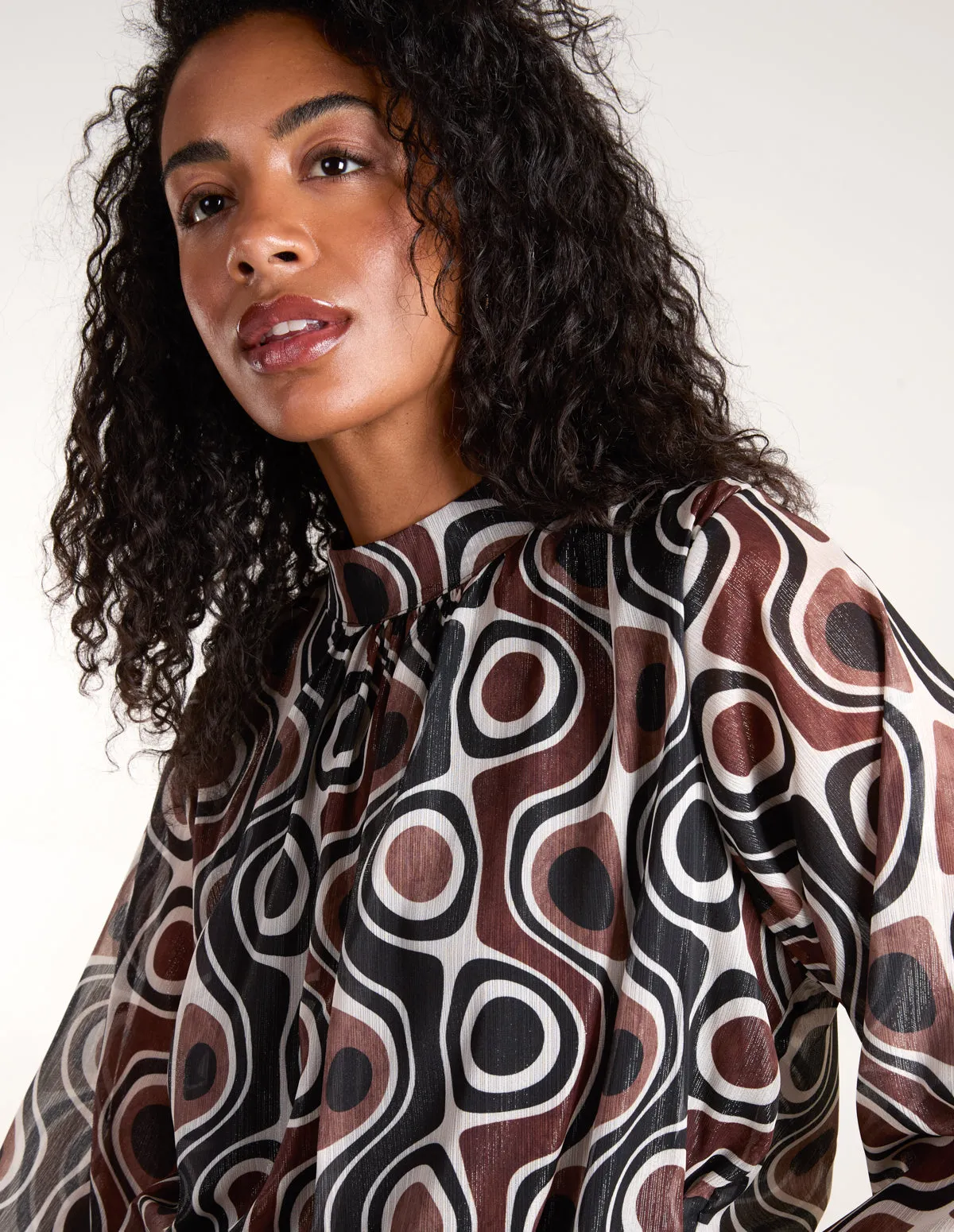 High Neck Puffball Top sold by Blue Vanilla product image thumbnail 3