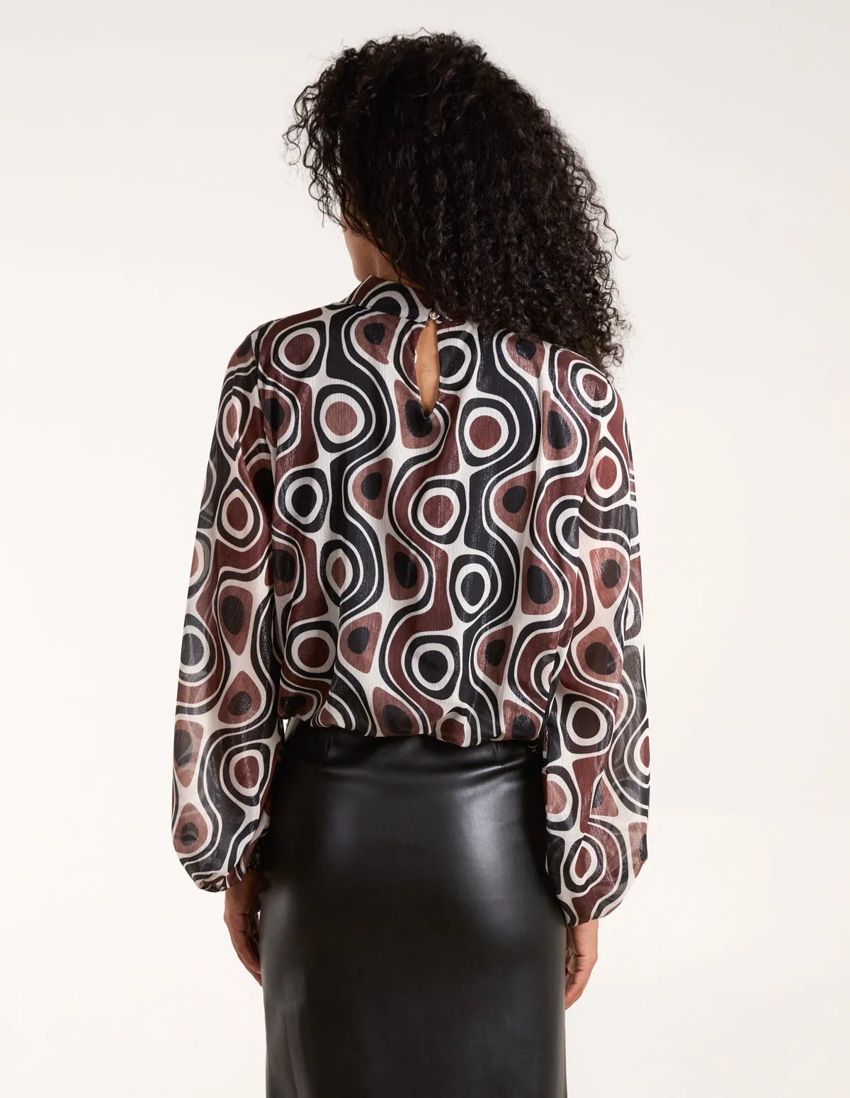 High Neck Puffball Top sold by Blue Vanilla product image thumbnail 4