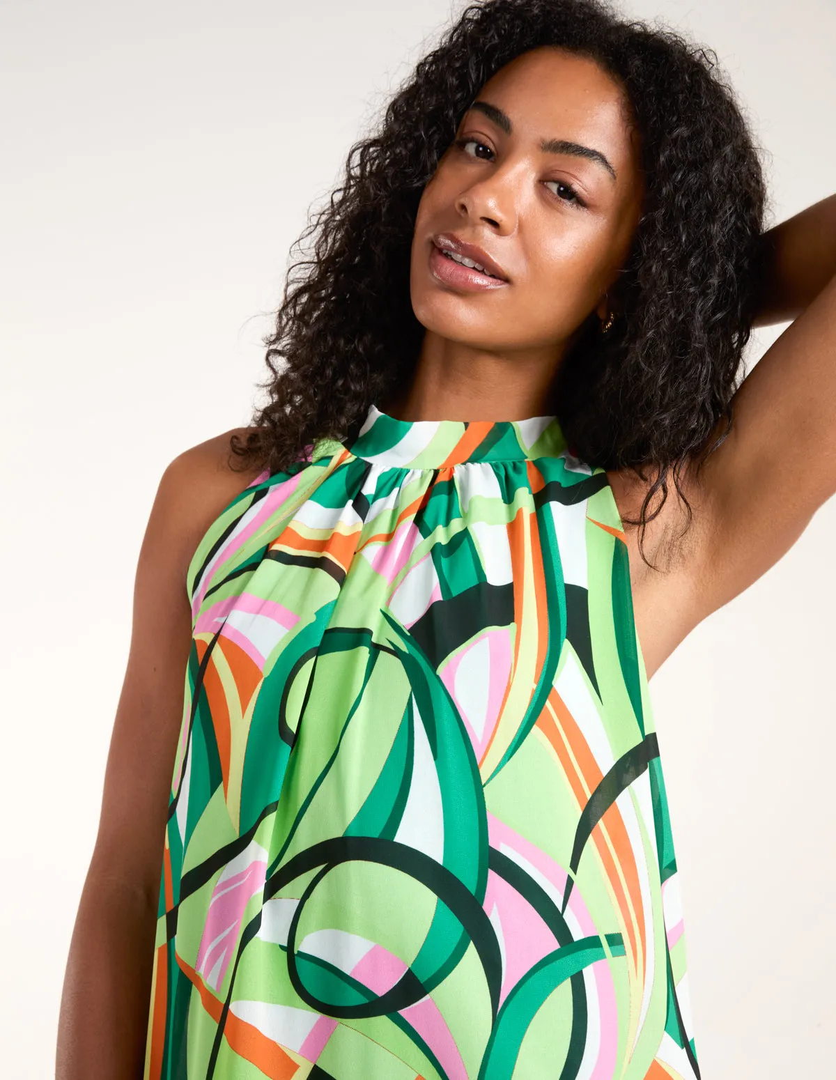 Swirl Print Sleeveless Mini Dress sold by Blue Vanilla product image thumbnail 4