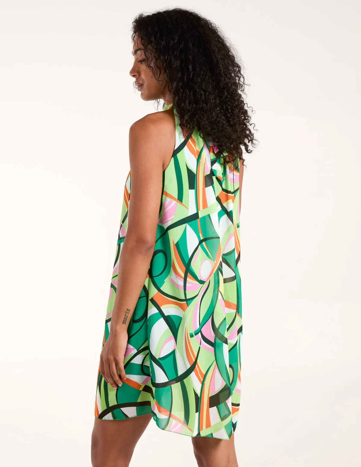 Swirl Print Sleeveless Mini Dress sold by Blue Vanilla product image thumbnail 2