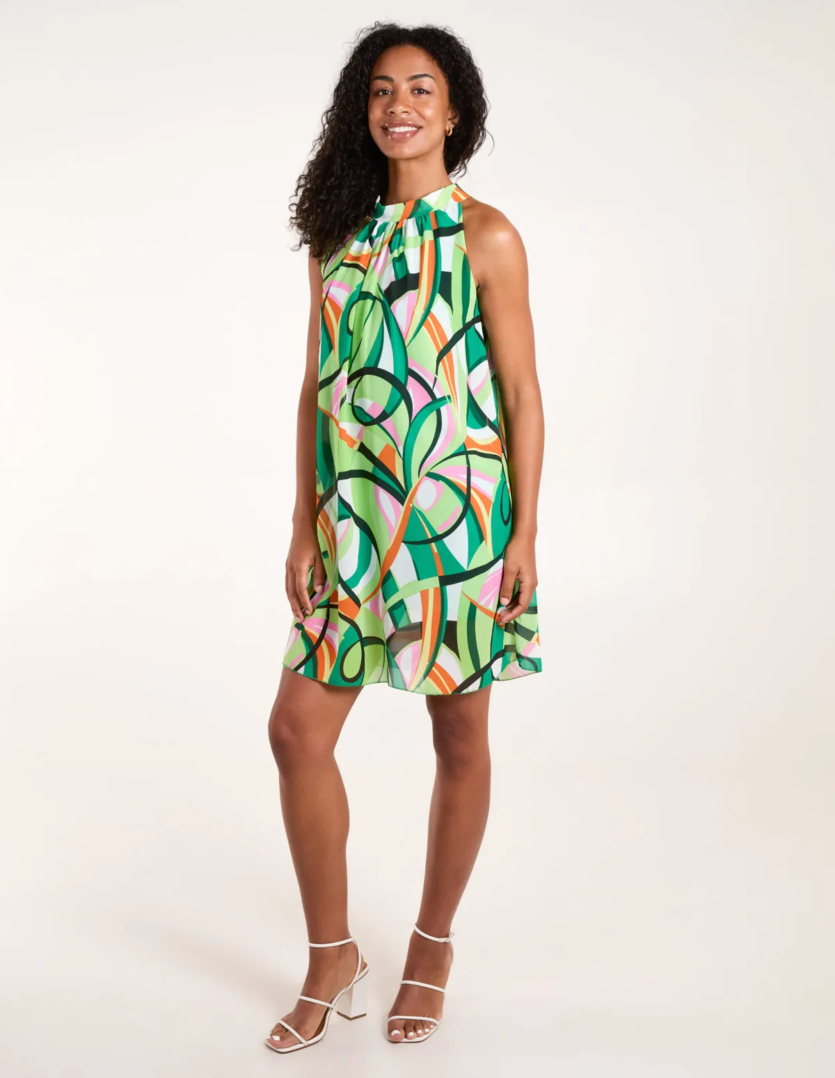 Swirl Print Sleeveless Mini Dress sold by Blue Vanilla