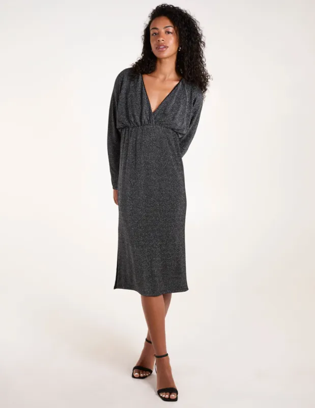 Metallic Wrap Over Batwing Dress sold by Blue Vanilla