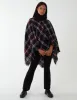 Tartan Roll Neck Poncho sold by Blue Vanilla