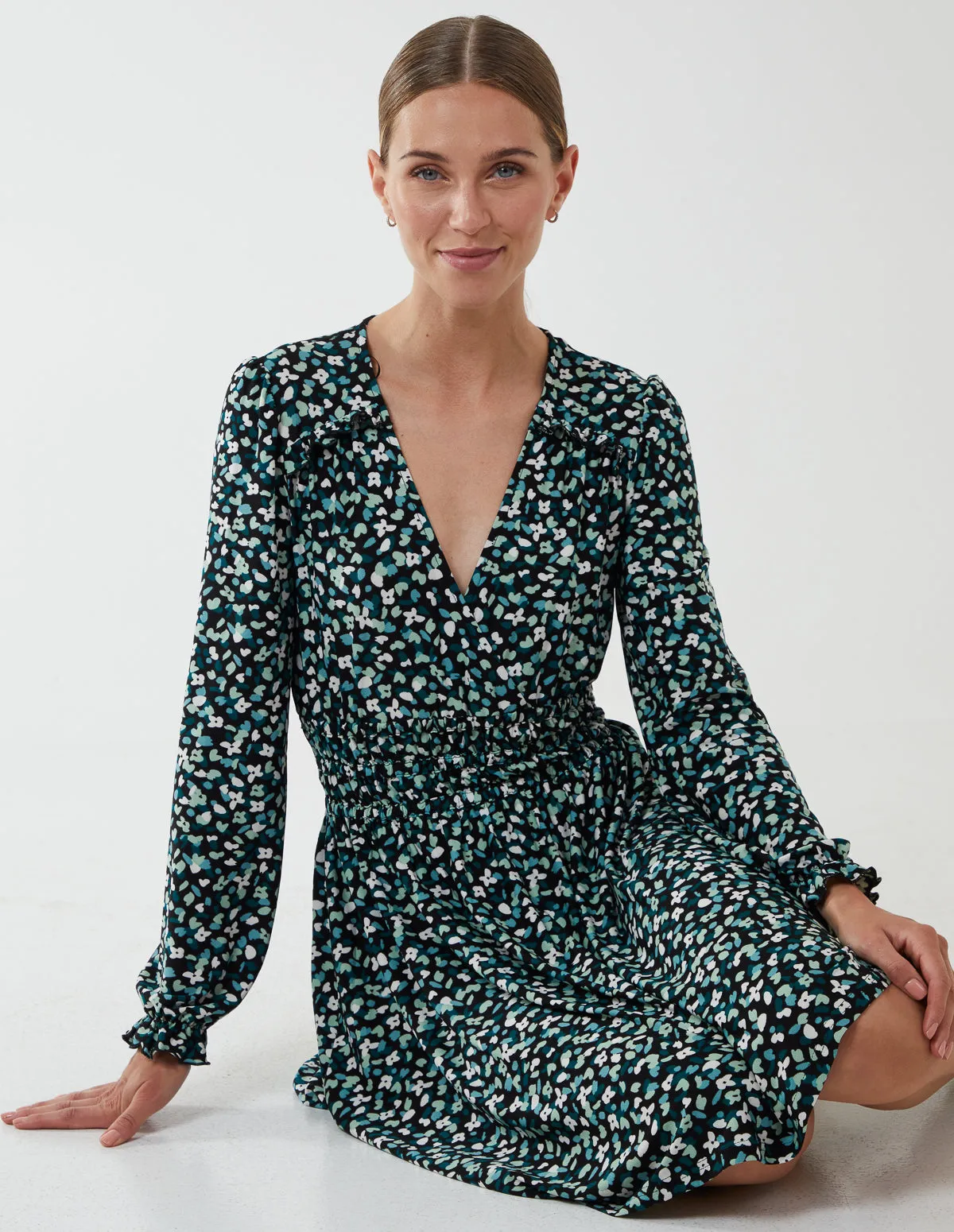 Ruched Elasticated Mini Dress sold by Blue Vanilla product image thumbnail 4