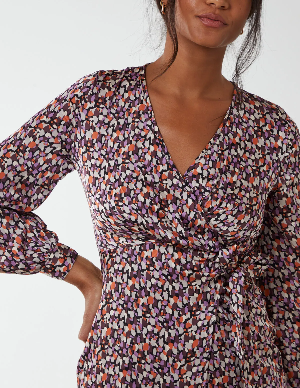 Long Sleeve Wrap Hem Dress sold by Blue Vanilla product image thumbnail 3