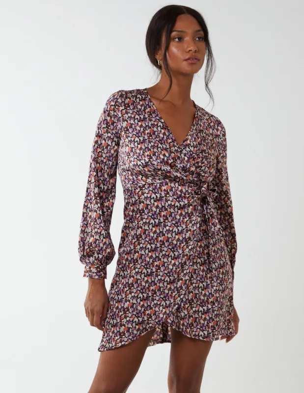 Long Sleeve Wrap Hem Dress sold by Blue Vanilla