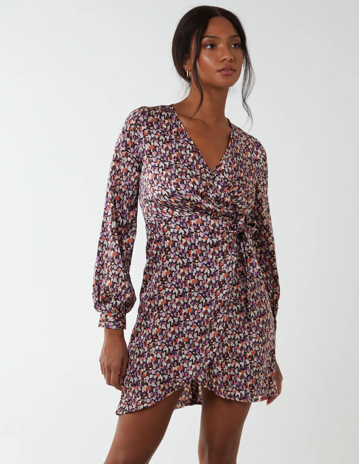 Long Sleeve Wrap Hem Dress sold by Blue Vanilla