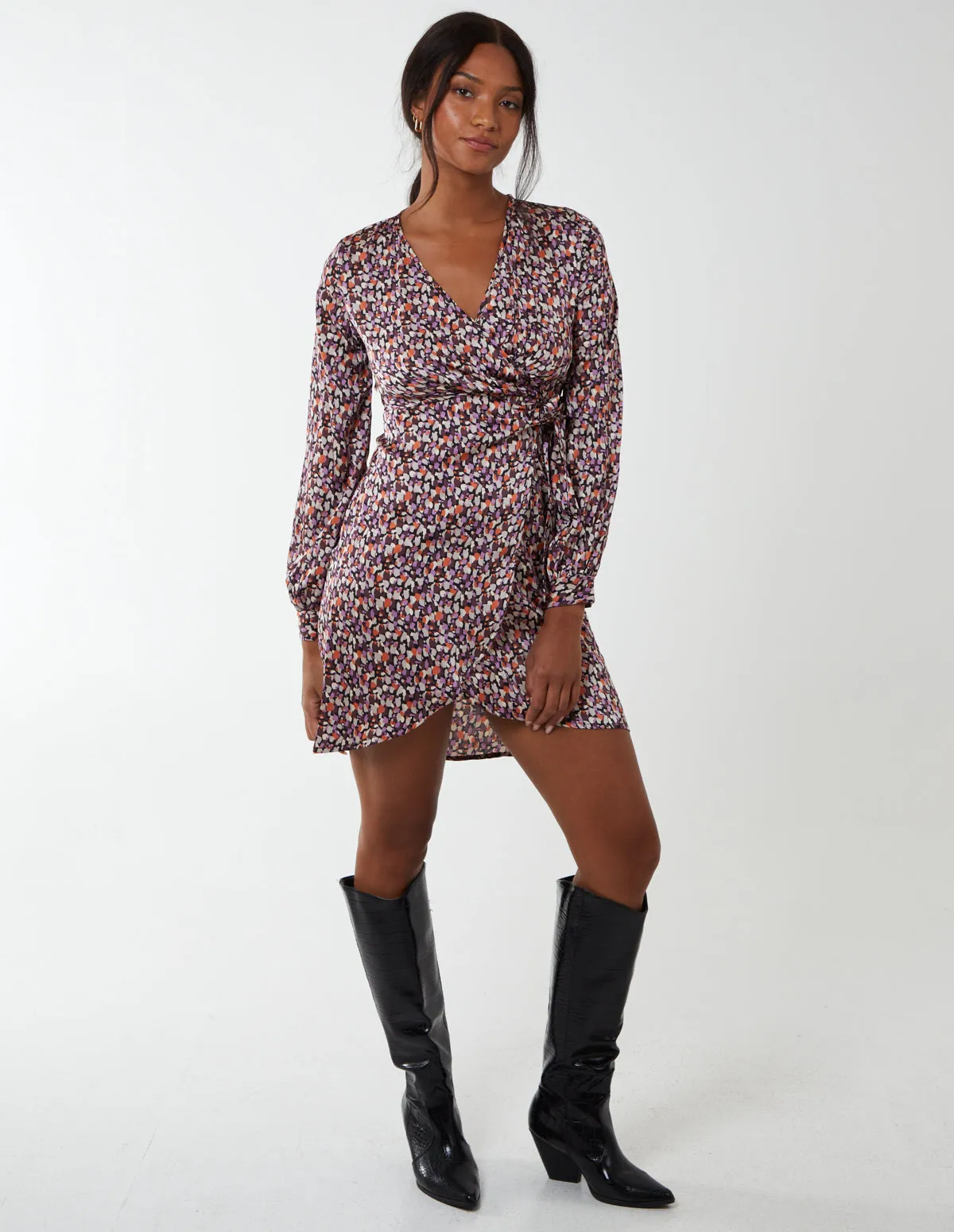 Long Sleeve Wrap Hem Dress sold by Blue Vanilla product image thumbnail 2